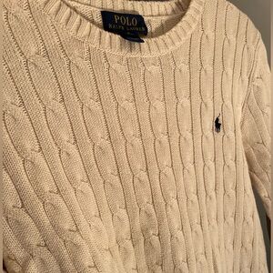 Polo by Ralph Lauren Cream Cable Knit Sweater